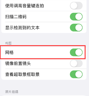 新市苹果手机维修网点分享iPhone如何开启九宫格构图功能 