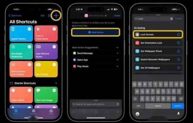新市苹果14锁屏维修店分享iPhone14升级iOS16.4后如何创建锁屏快捷方式 