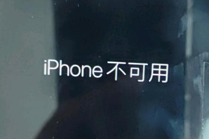 新市苹果服务网点分享锁屏界面显示“iPhone 不可用”如何解决 